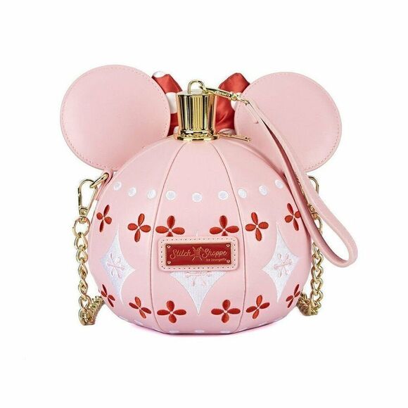 LOUNGEFLY DISNEY STITCH SHOPPE MINNIE MOUSE ORNAMENT CROSSBODY BAG - Picture 2 of 5